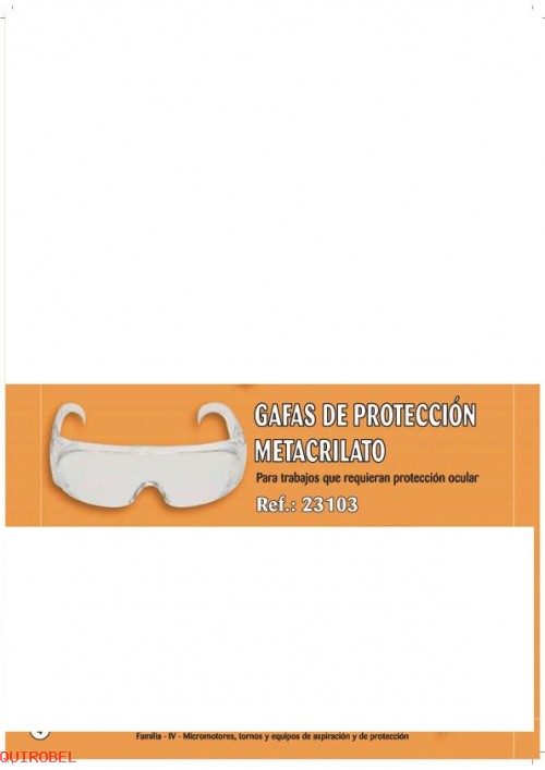   Gafas de proteccin de metecrilato
