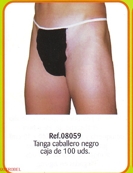   Tanga caballero negro 100 und. Ref. 8059