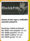 Guantes de latex negro reutilizables Ref. 8087
