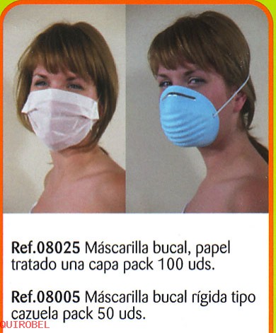   Mascarilla bucal papel 100 Und. Ref. 8025