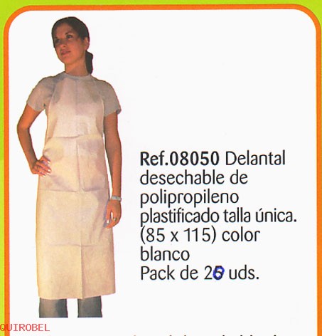   Delantal desechable polipropileno plastificado Ref. 0850