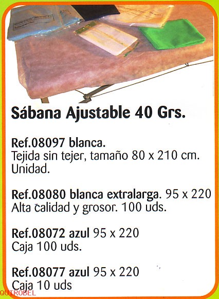   Sbana ajustable blanca 40 gr. Ref.8097