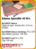   Sabana NO ajustable 20 gr. blanca 80x200 Ref.8054